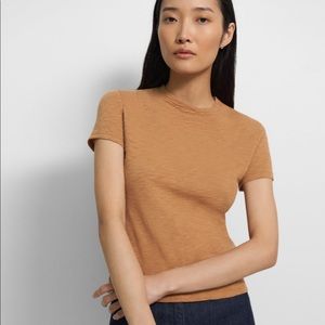 Theory tiny t-shirt in bronze, S